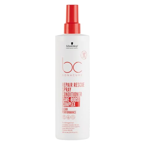 Schwarzkopf Professional Bonacure Repair Rescue Spray Conditioner Leave In Für Strapaziertes Haar Vegan Care Boost Complex Weniger… – Ansicht 1