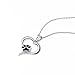 DAOCHONG Sterling Silver Forever Love Animal Heart Pendant Snowflake Necklace for Women Wife Daughter Loved One Graduation Gift, 18-24 Inches (Forever love puppy paw)