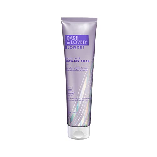 SoftSheen-Carson Interbeauty Dark&Lovely® Heat Protectant&Hair Detangler Moisturizing Blowout Silky Slip Blow Dry Cream with Silk Protein,Shea Butter&Castor Oil for All Curl Types Blow Dry Cream 5oz