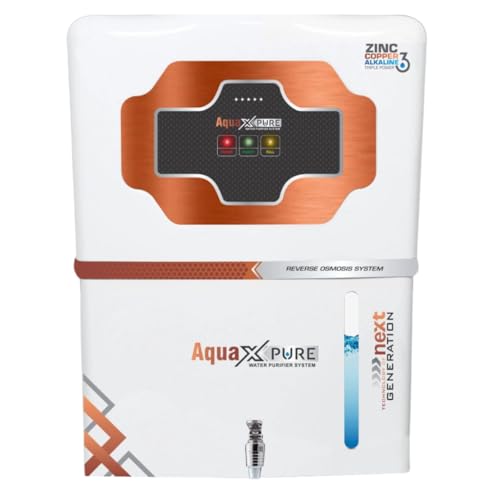 Aqua X Pure Ro water Purifier with Smart LED Indicators. 9 Stages Purification. Advance HTDS Membrane, Suitable for Both Normal & Hard water with 1 Year Warranty. (AQUA X WHITE)