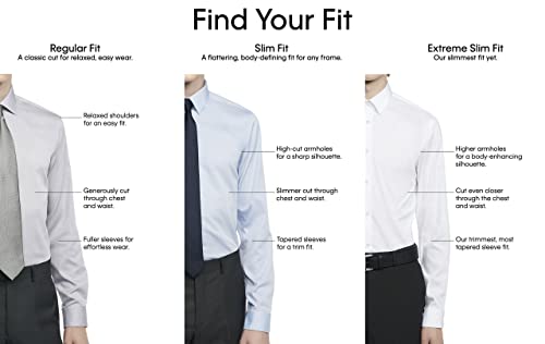 image for Calvin Klein Men's Dress Shirt Slim Fit Non Iron Solid French Cuff, Wh