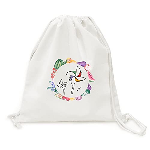 Sac en tissu moulin à vent illustration météo cabas pliable raffiné à sangle pour légumes
