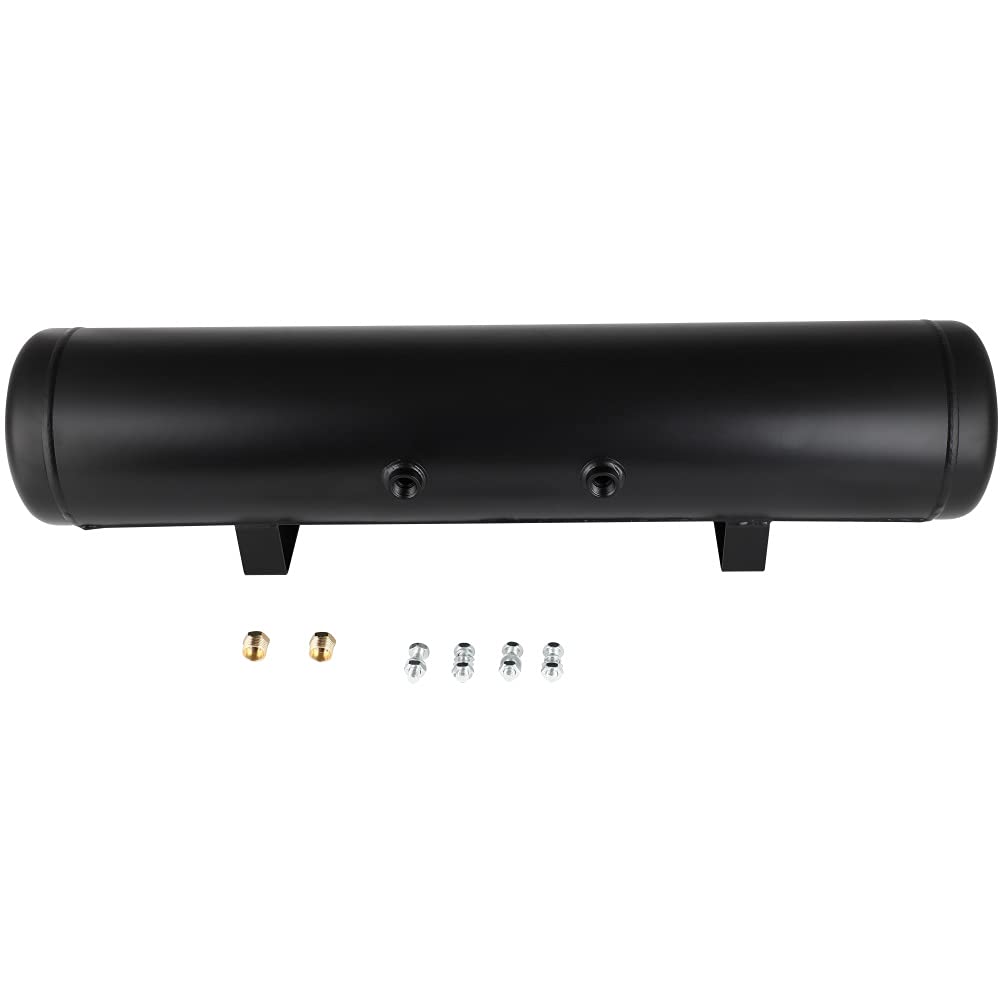 ANPART 5 Gallon 7 Port Air Tank Kit - Steel Air Compressor Horn Tank for Truck/Train Horn Systems