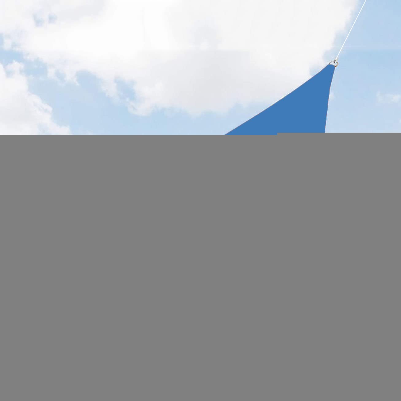 Voile d'ombrage triangle durable et étanche avec protection UV pour aménagement extérieur