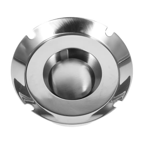 OSOLADY Posacenere in Acciaio Inossidabile Minimalista Portacenere da Resistente e Facile da e Ufficio