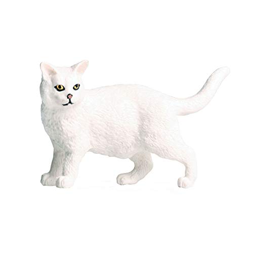 JOKFEICE Réaliste Figures Animales Arabie Blanc Chat Figurines, Projet Scientifique, Gâteau Topper, début Jouets Éducatifs d'anniversaire Cadeau De Noël pour Les Tout-Petits Enfants Âge 3 4 5 Cover