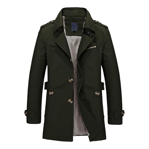 Trench coat à revers simple boutonnage homme : coupe ajustée et finitions tailleur