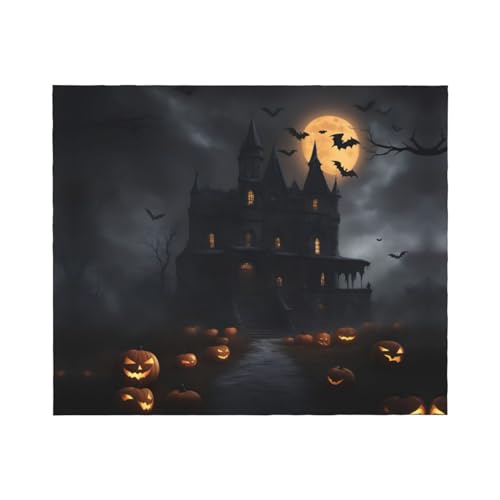Couverture Halloween gothique 127x152cm en flanelle légère