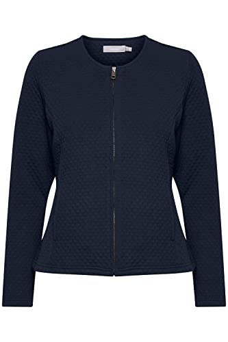 Preisvergleich Produktbild fransa FRCECARDI 1 Cardigan mit Strukturmuster Damen Strickjacke Feinstrick Cardigan Strickcardigan, Größe:L, Farbe:Navy Blazer (193923)