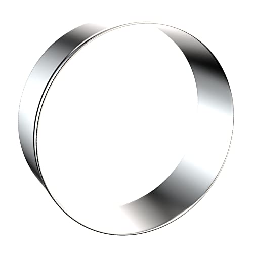 Circle Round Biscuit Cookie Cutter Set - Large Donut Cutter Ring Molds - 5 Inch, 4 Inch, 3 Inch, 2 Inch - Geometric Plaque Cookie Cutters Shapes - Stainless Steel
