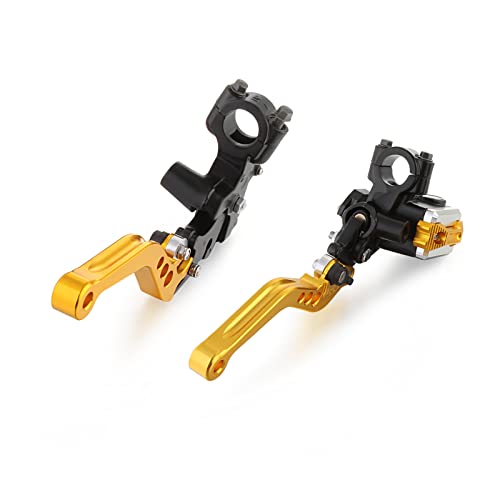 1 Pair 7/8" Brake Clutch Lever Cnc Aluminium Handlebar Universal Motorcycle Fit Brand 50Cc To 300Cc Street Motorcycle And Scooter Sport Bike Street Bike Dirt Bike With 22Mm Handlebar Gold #TOP6