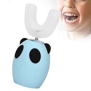 Elektrische tandenborstels voor kinderen, schattige U-vormige Sonic tandenborstel, automatische intelligente reiniging, tandenborstel met 3 modi, praktische en grappige mondverzorging, cadeaus, blauw