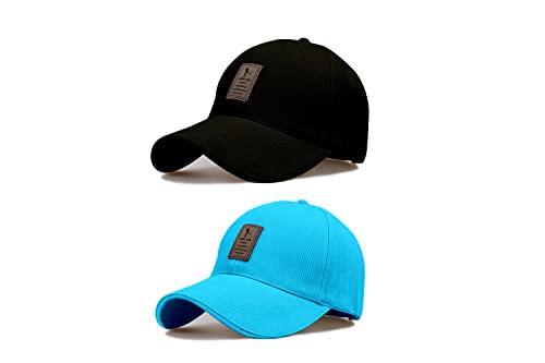 Image of solid plain unisex cotton caps free size adjustable casual look stylish cap