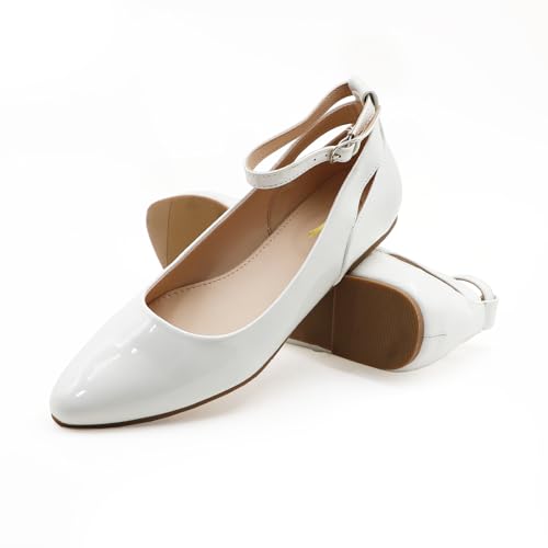 Women's Comfortable Fashion Elastic Ankle Straps Flats Shoes3