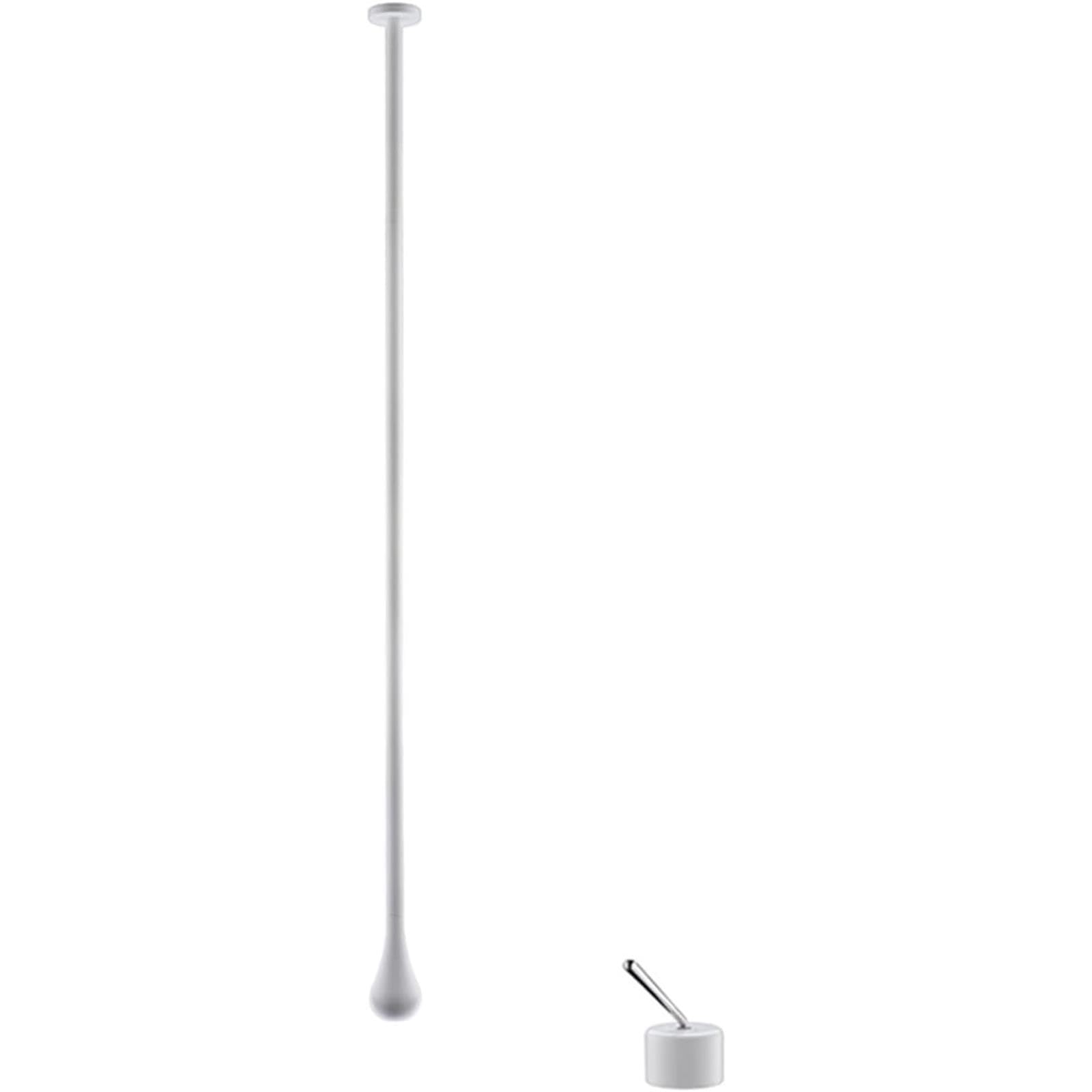 VITIWEDTY Bathroom Sink Taps Wall Mounted Ceiling Tap, Brass Connection, Chrome Finish (White)