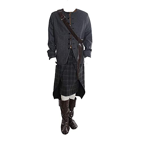 Fortunehouse Outlander - Traje de traje de traje de cosplay de Jamie Fraser para hombre