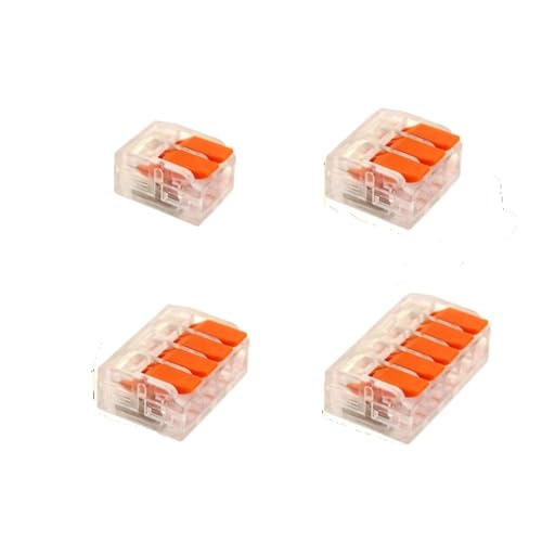 20-90pcs Box Electrical Lever Wire Connectors 2 Port 3 Port 5 Port Electric Cable Clamp Mini Quick Wire Terminal Connector(20PCS)