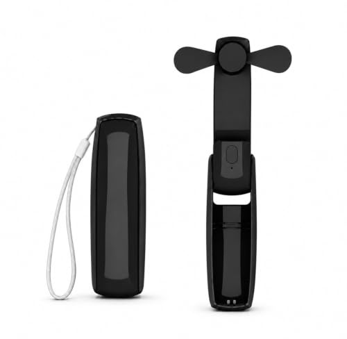 Image of EcoNour Pocket Fan, Black, Mini Handheld Personal Fan, 3-Speed Portable Cooling Fan for Travel, Office & Outdoor