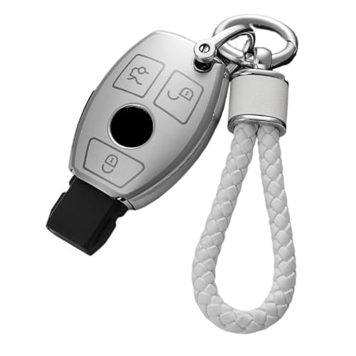 ピンク TPU キーケース カバー シェル フォブ W204 W463 W176 W251 W205 A200 A260 ACRG クラス GLA CLA GLK GLC CLS 対応(Silver SetC)