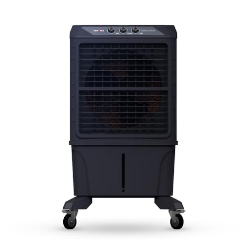 Image of Kenstar MAHA KOOL HC 120 L Desert Air Cooler WITH FRONT LOCKING COMMERCIAL GRADE WHEELS for Home|Anti-Bacterial Honeycomb Pads|High-Speed |Invertor ready|50Ft Air Throw|1-Yr Product Warranty|Grey