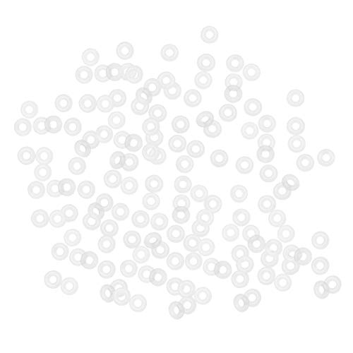 Sourcingmap Silicone O-Rings, 5mm OD 2mm ID 1.5mm Width VMQ Seal Gasket for Compressor Valves Pipe Repair White, Pack of 150