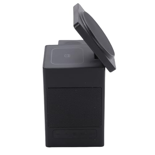 Reloj Digital y Estación de Carga Rápida con Altavoz Bluetooth Negro 5