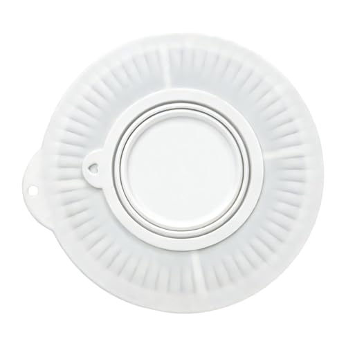 MCMUZKZS Inserto de Silicona Plegable para Batidoras, con Tapa, Recipiente para Mezclar para Electrodomésticos de Cocina con Una Capacidad de 4,5-5 litros, Blanco, Individual