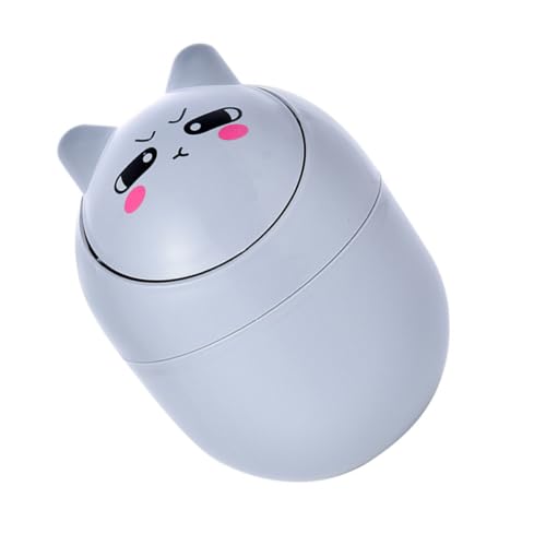 TOYANDONA Cestino da Scrivania Compatto e Carino con Design Ribaltabile Bidone per Rifiuti e Organizer Multiuso per Casa e Ufficio Adatto Tavoli e Comodini Colore Grigio