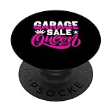 Garage Sale Queen T-Shirt Reseller Thrifting Yard Sales PopSockets Adhesive PopGrip