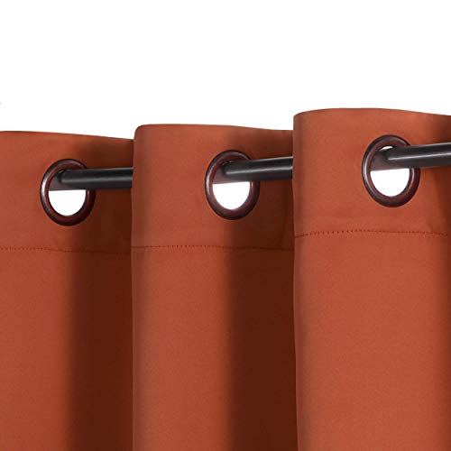 Image of Galaxy Home Decor Polyester Solid Curtain, Door - 7 Feet, Rust, Pack of 1
