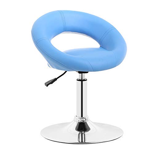Chaise de bar bleu nordique MU avec piètement métal minimaliste