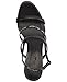 Karl Lagerfeld Paris Women's Ankle Strap DEXTRA Heeled Sandal, Black/White, 8.5