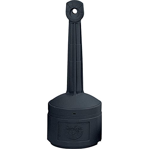 Sicherheits-Standascher aus Kunststoff - Volumen Innenbehälter 15 Liter - schwarz - Aschbehälter Aschesammler Feuerhemmender Ascher selbstlöschend …