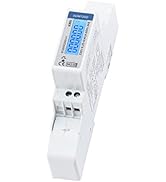 Wechselstromzähler [SDM120DB] digitaler 1 Phasen Stromzähler für Hutschiene (1TE) mit LCD und S0 ...