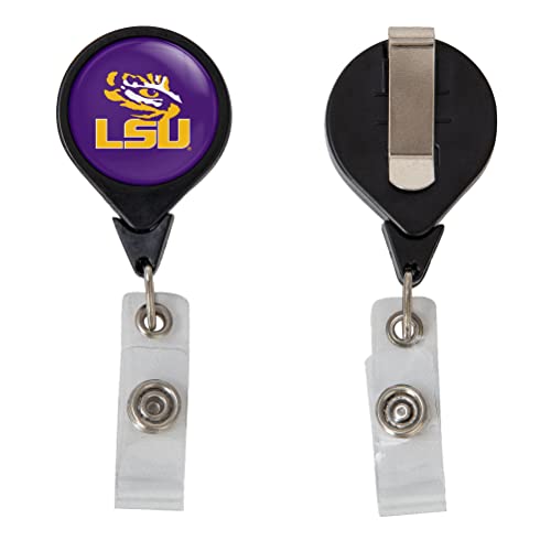 Desert Cactus Louisiana State University Retractable Badge Holder LSU ID Reel with Ticket Clip for Lanyard, Work, School & Office Access