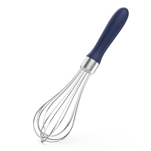 Image of U-Taste Wire Whisk for Cooking, 18 /10 Stainless Steel Wisk, S /Midnight Blue