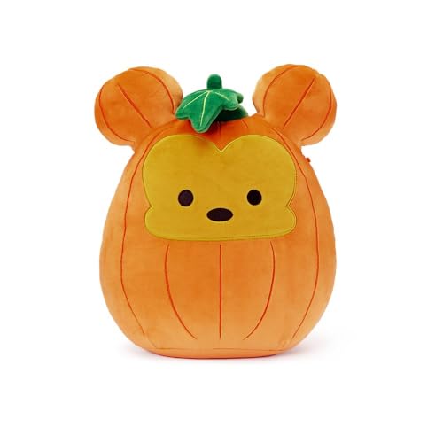Disney Store Official Mickey Mouse Pumpkin Squishmallows Plush - 11 Inch Disney Halloween Stuffed Animal with Embroidered Features Detailed Plush Sculpting and Soft Squishy Fill