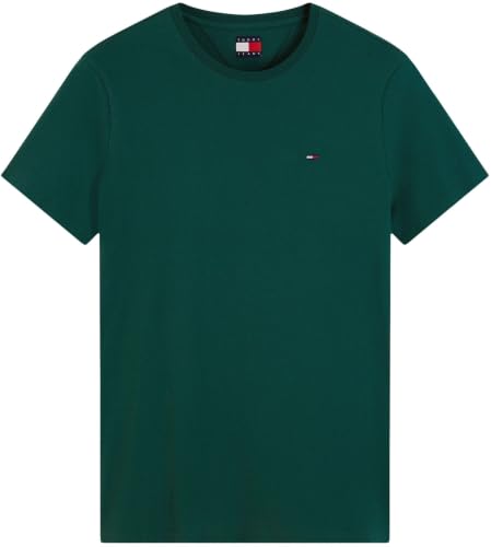 Tommy Jeans TJM Original Herren-T-Shirt, schmale Passform, kurzärmelig, Grün (Samtgrün), S – Ansicht 5