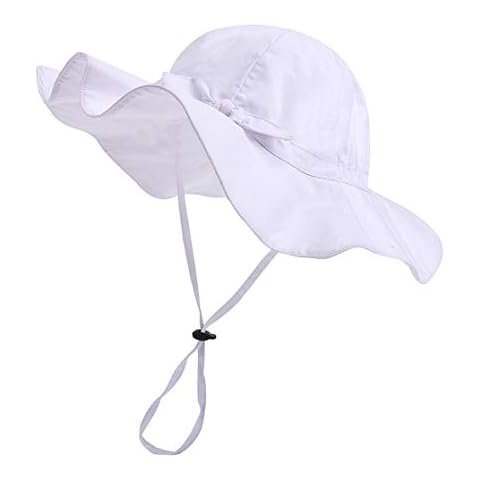 Baby Girl Sun Hat with UPF 50+ and Adjustable Brim Cover