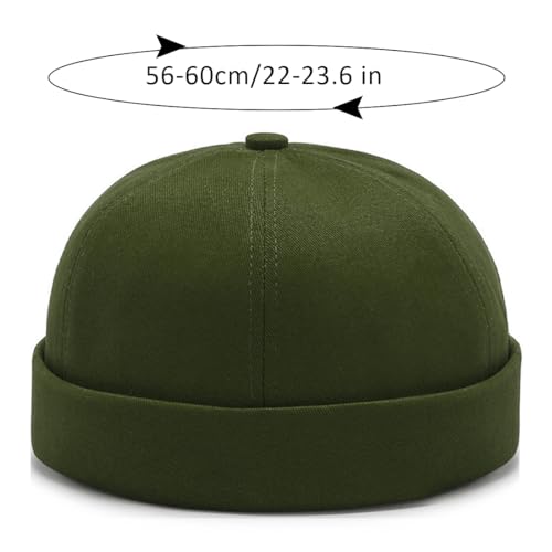 Image of Dome Brimless Hats for Women Men Beanie Docker Cap Sailor Skull Cap