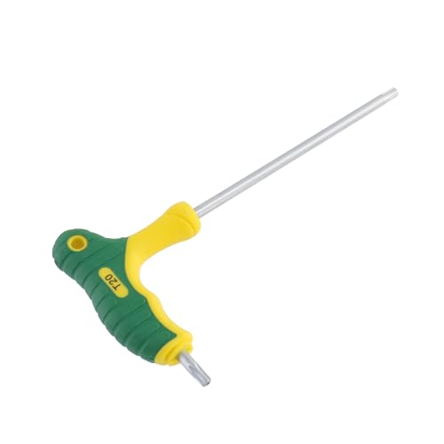 Image of Antrader T20 Torx Wrench,Anti Tamper Proof Hex Key,Chrome Vanadium Steel T-Handle Dual End Long Arm Screwdriver 2pcs,Two-tone