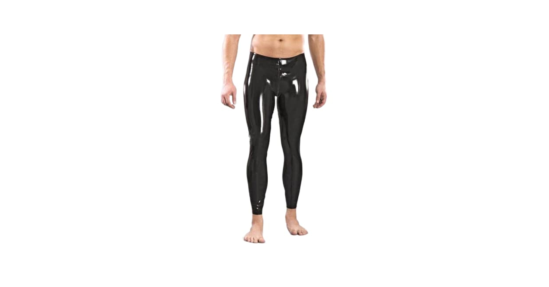 Latex ラバーレギンス メンズサイズ Amazon | ラテックスパンツパンツジッパーなし黒セクシーな男性