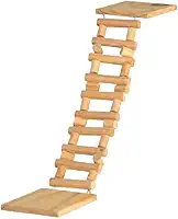 Kit Poleiros com Plataforma e para Calopsita, Periquito e Agapornis | Acessórios para Gaiola de Aves Pequenas | Suporte e Brinquedo em Madeira