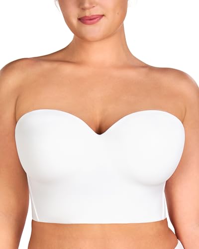 Image of HSIA Longline Strapless Bra for Women, Anti-Slip Support Corset for Large Bust Convertible Bustier Bandeau for Big Breasts
