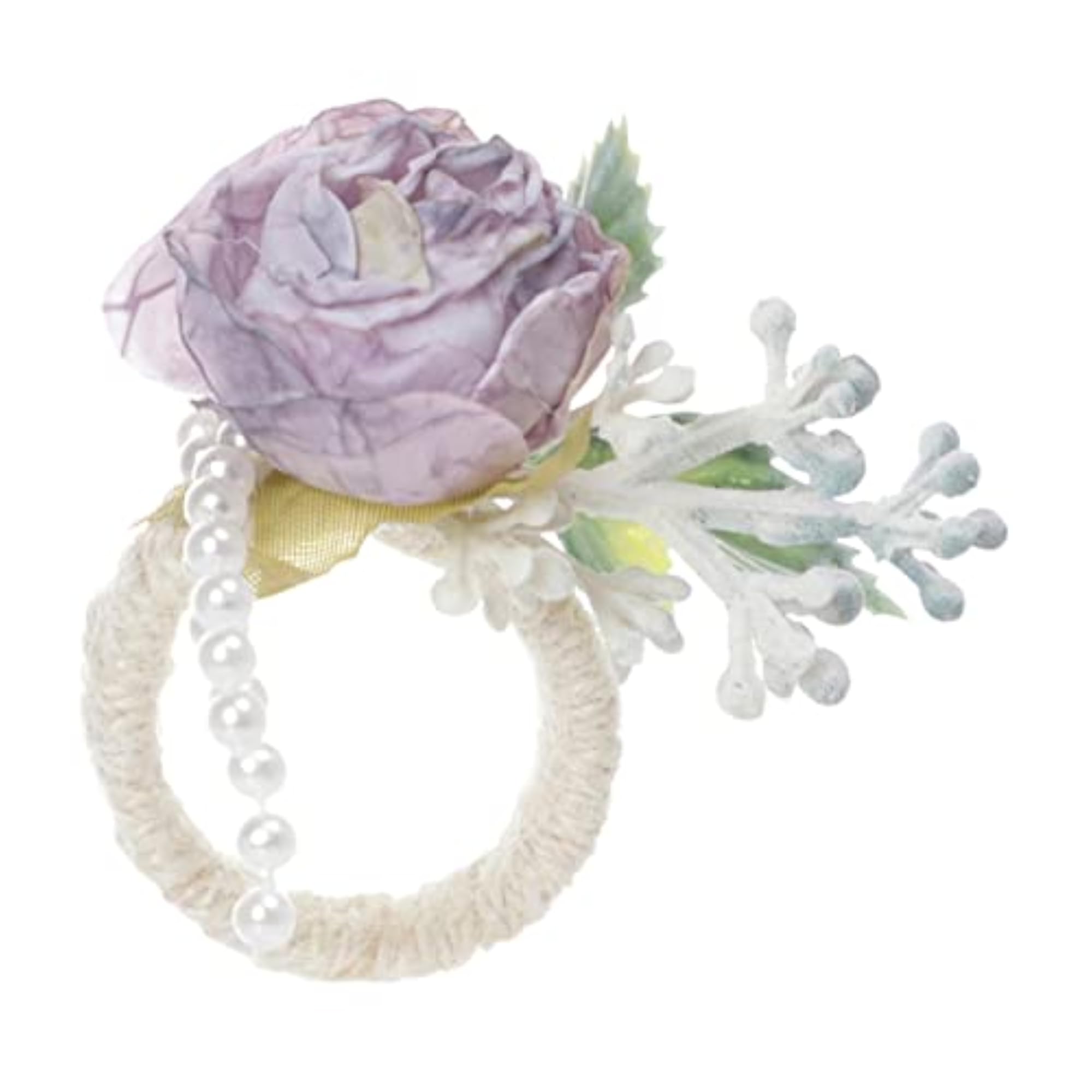 6 Rose Napkin Rings for Valentine's Day Table Decoration