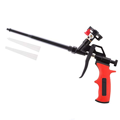 Needn’t Clean Foam Gun, Pu Expanding Foaming Gun, Upgrade Caulking Gun, Heavy Duty Spray Foam Gun, Metal Body Covered with PTFE, Suitable for Caulking, Filling, Sealing, Home and Office Use