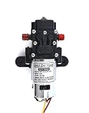 fusible bomba agua autocaravana Voltaje: DC 12V; Capacidad de flujo: 4.0 LPM; Presión de agua: estándar 80 PSI, máx.100 PSI (5,5 bar); Consumo de corriente: 3A.