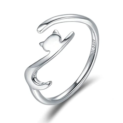 Anneau chaton vilain en argent sterling S925 poli miroir