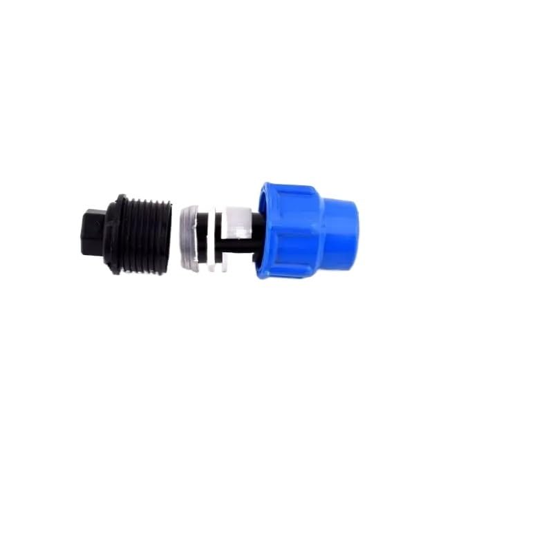 1 tubo redondo rápido de polietileno de 0.5 a 2 pulgadas, tapas de extremo de 20-63 mm, sistema de riego de jardín de granja, junta de tapón de extremo de tubo duro (azul, 40 mm)