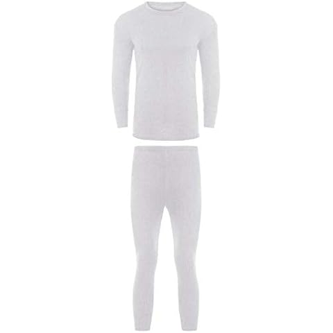 SOFTY® Unisex Children Kids Thermal Underwear Long Sleeve T-Shirt Top Long John Warm 1 Set (WHITE, 2-3 YEARS) Cover